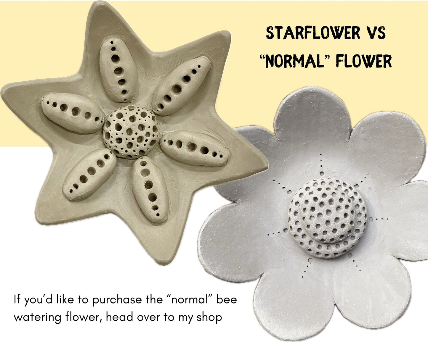 Star Flower Bee Watering Station Template DIY Ceramics Stencil Pottery Crafts ENGLISH