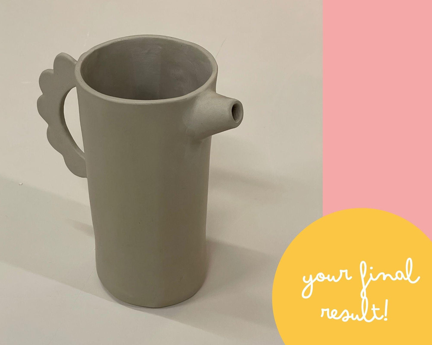 Flower Water Jug Template DIY Ceramics Stencil Pottery Crafts ENGLISH