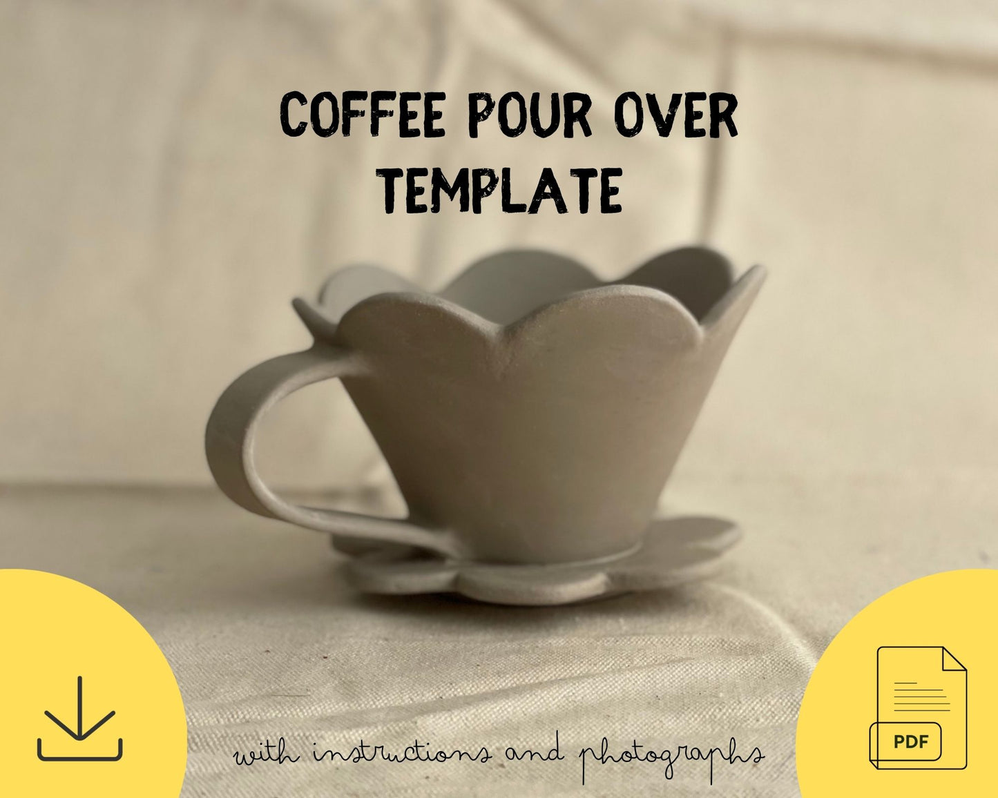 Coffee Pour Over Pottery Template