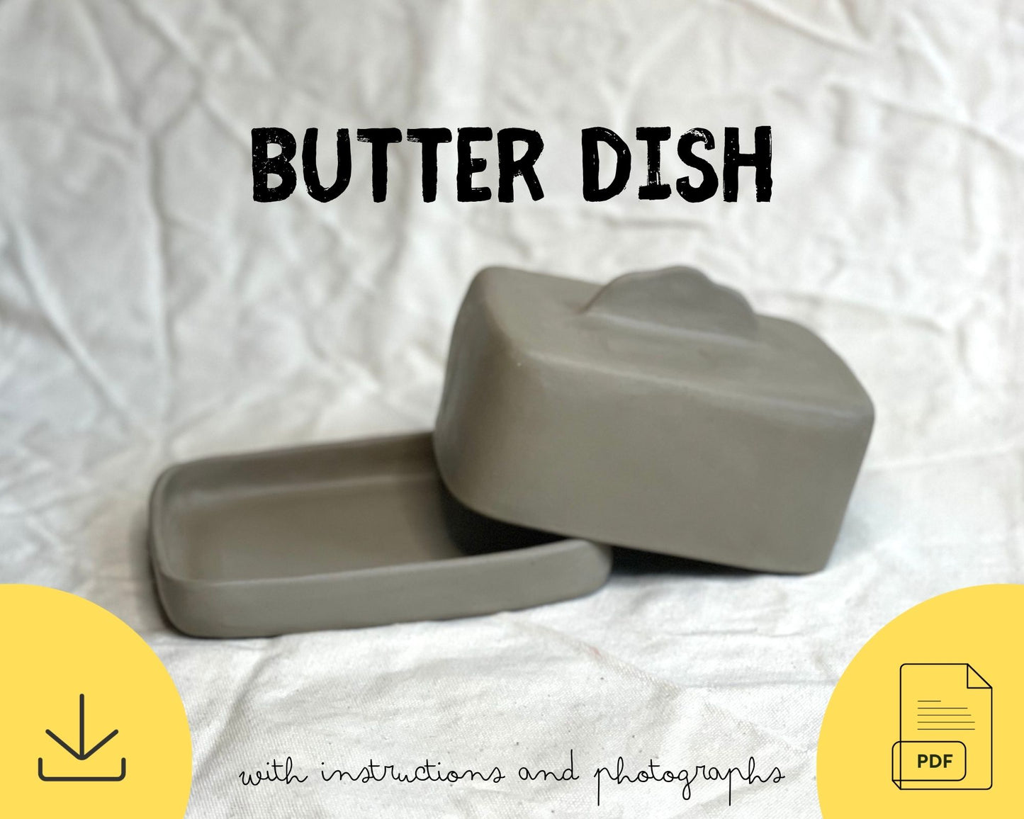 Butter Dish Pottery Template