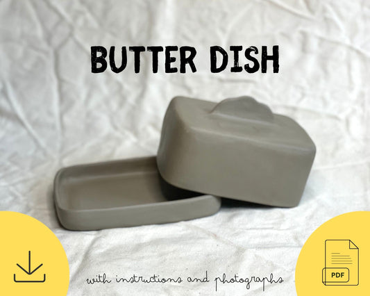 Butter Dish Pottery Template