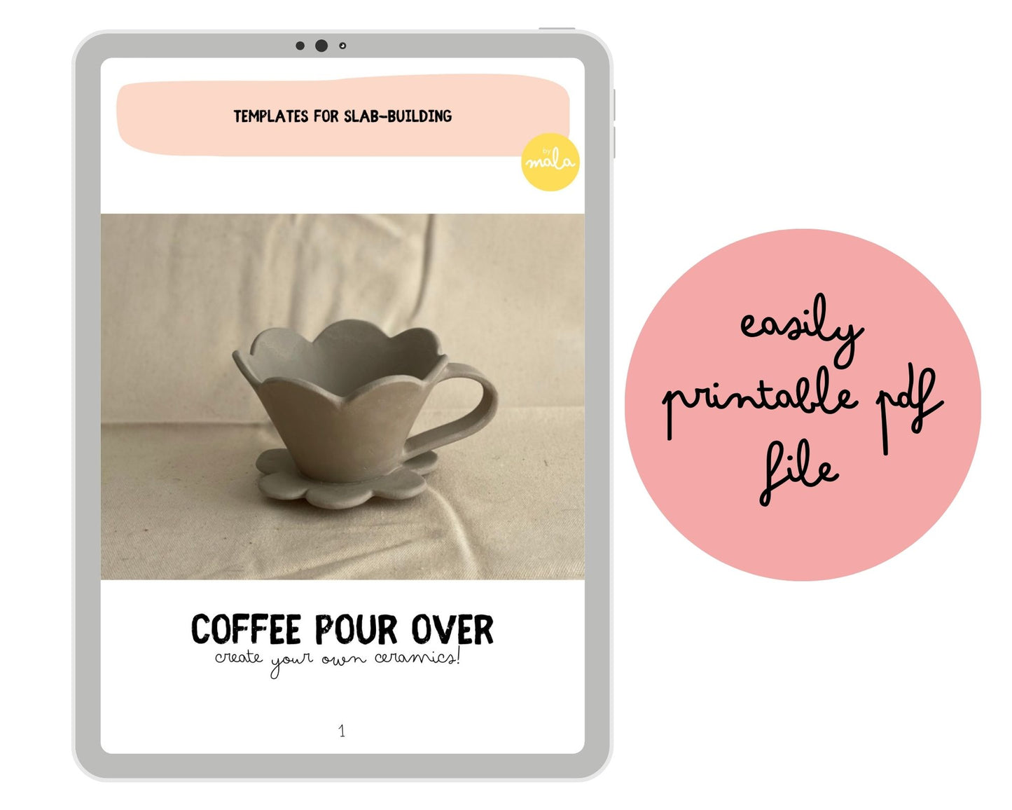 Coffee Pour Over Pottery Template