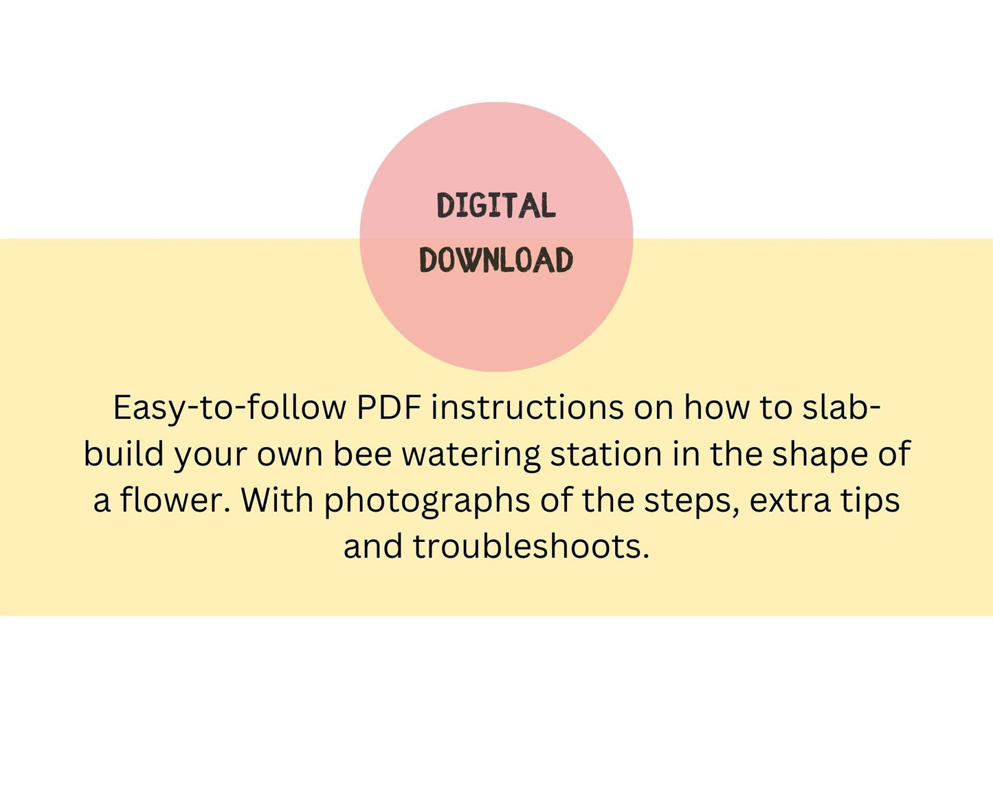 Bee Watering Station Template Flower DIY Ceramics Stencil Pottery Crafts ENGLISH