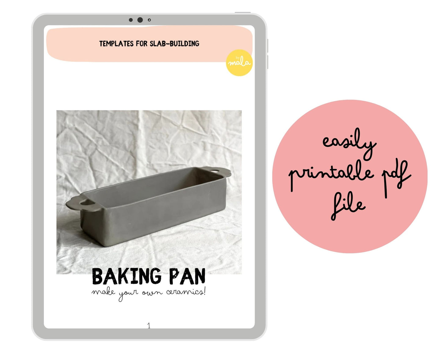 Baking Pan Pottery Template