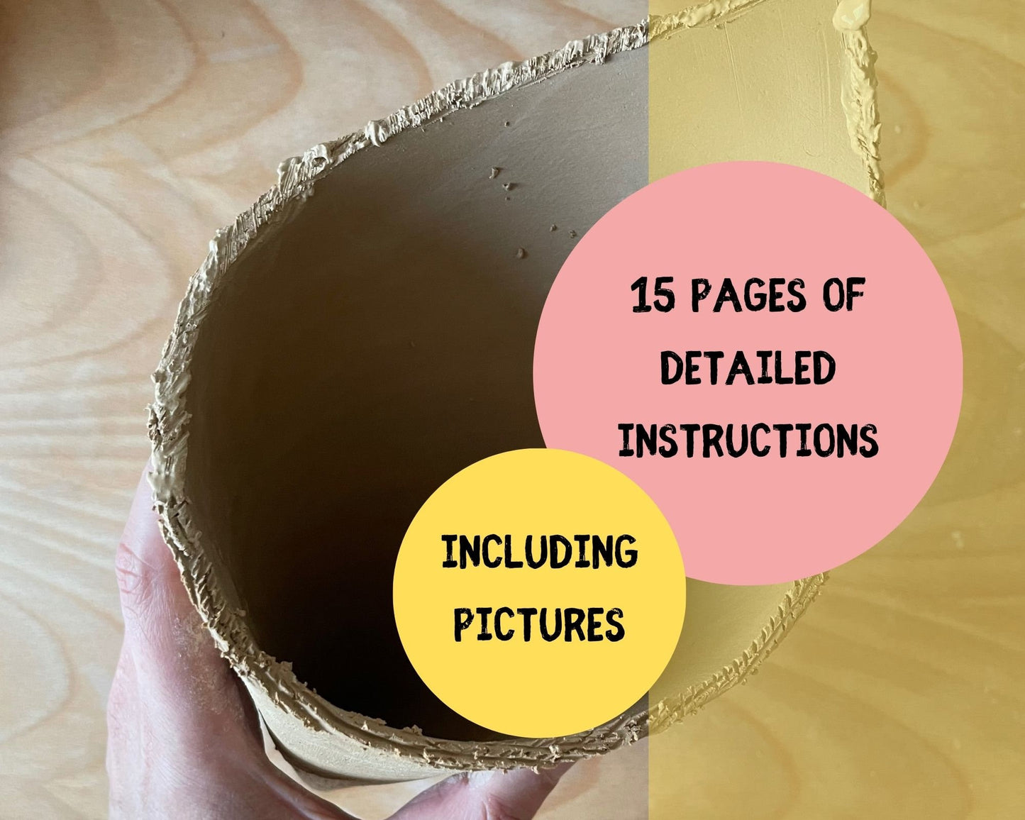 Olla Self-Watering Plants Template DIY Ceramics Stencil Pottery Crafts ENGLISH