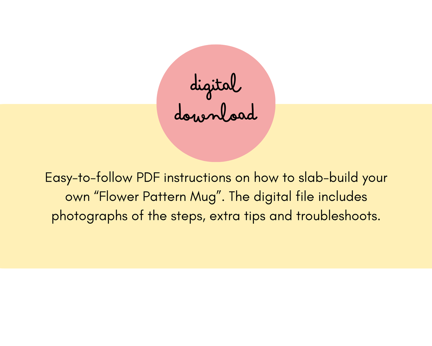 Flower Mug Pottery Template