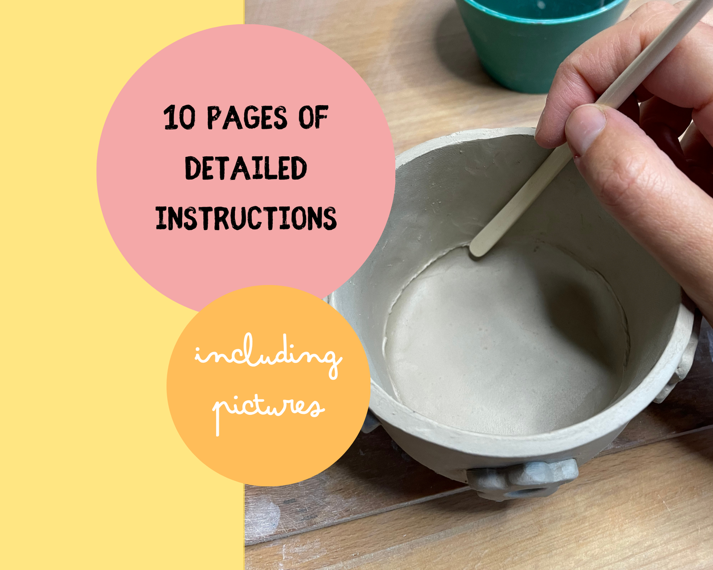 Flower Mug Pottery Template