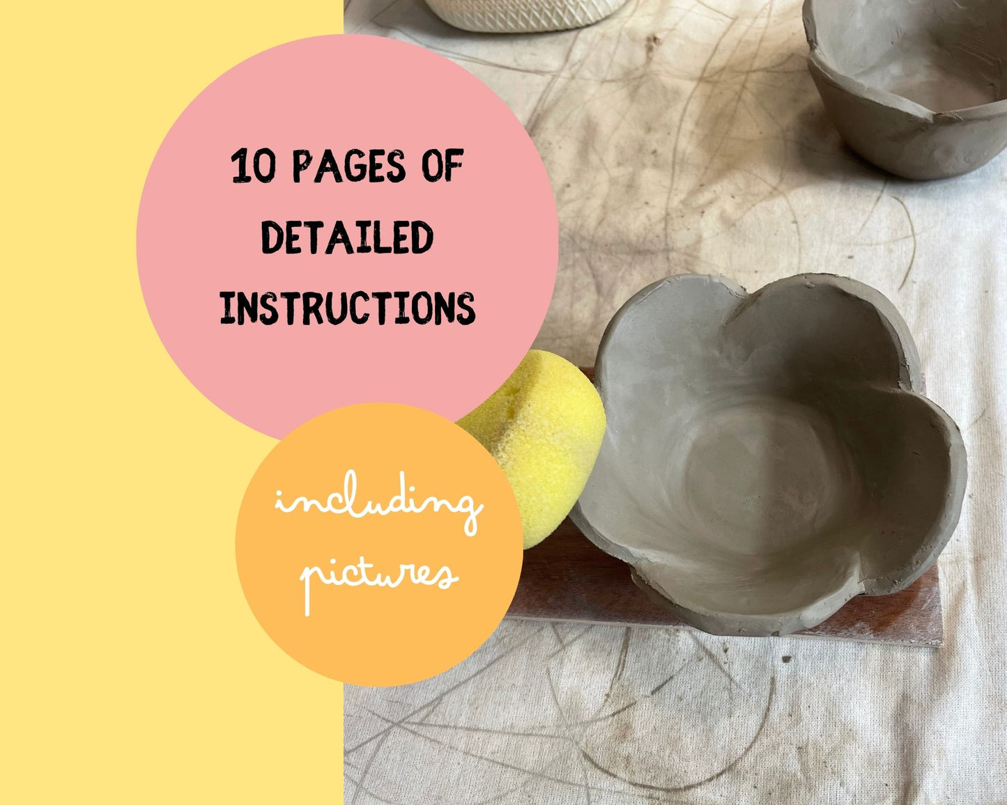 FREE Muffin Pan Flower Pottery Template for Slab-Building Technique