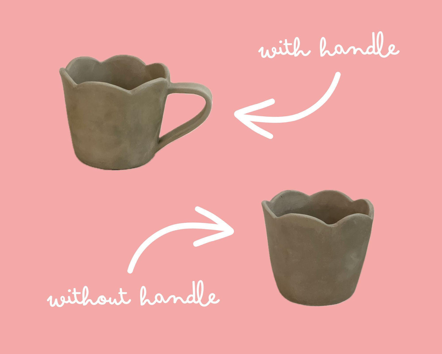 Flower Mug Template DIY Ceramics Stencil Pottery Crafts ENGLISH