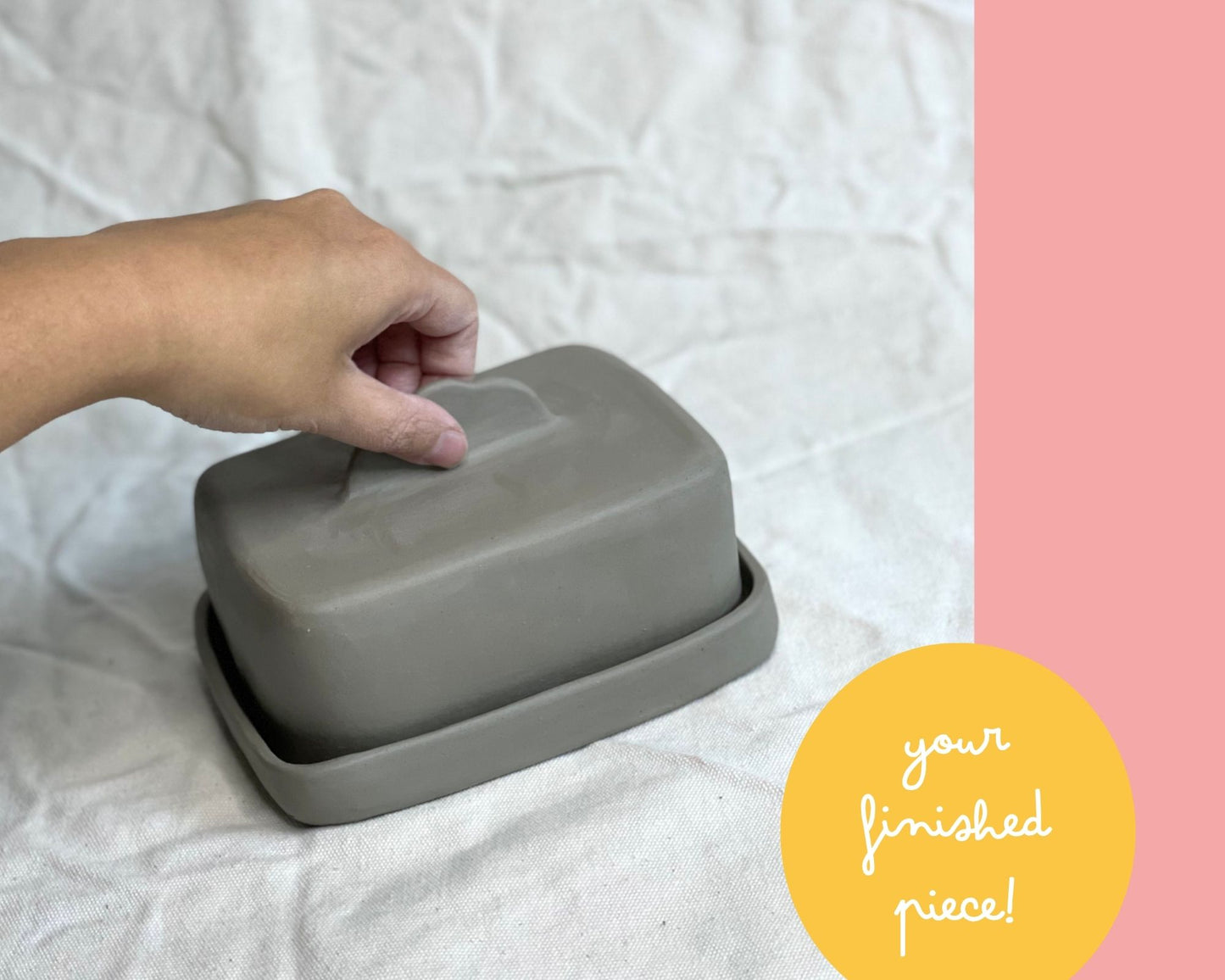 Butter Dish Pottery Template