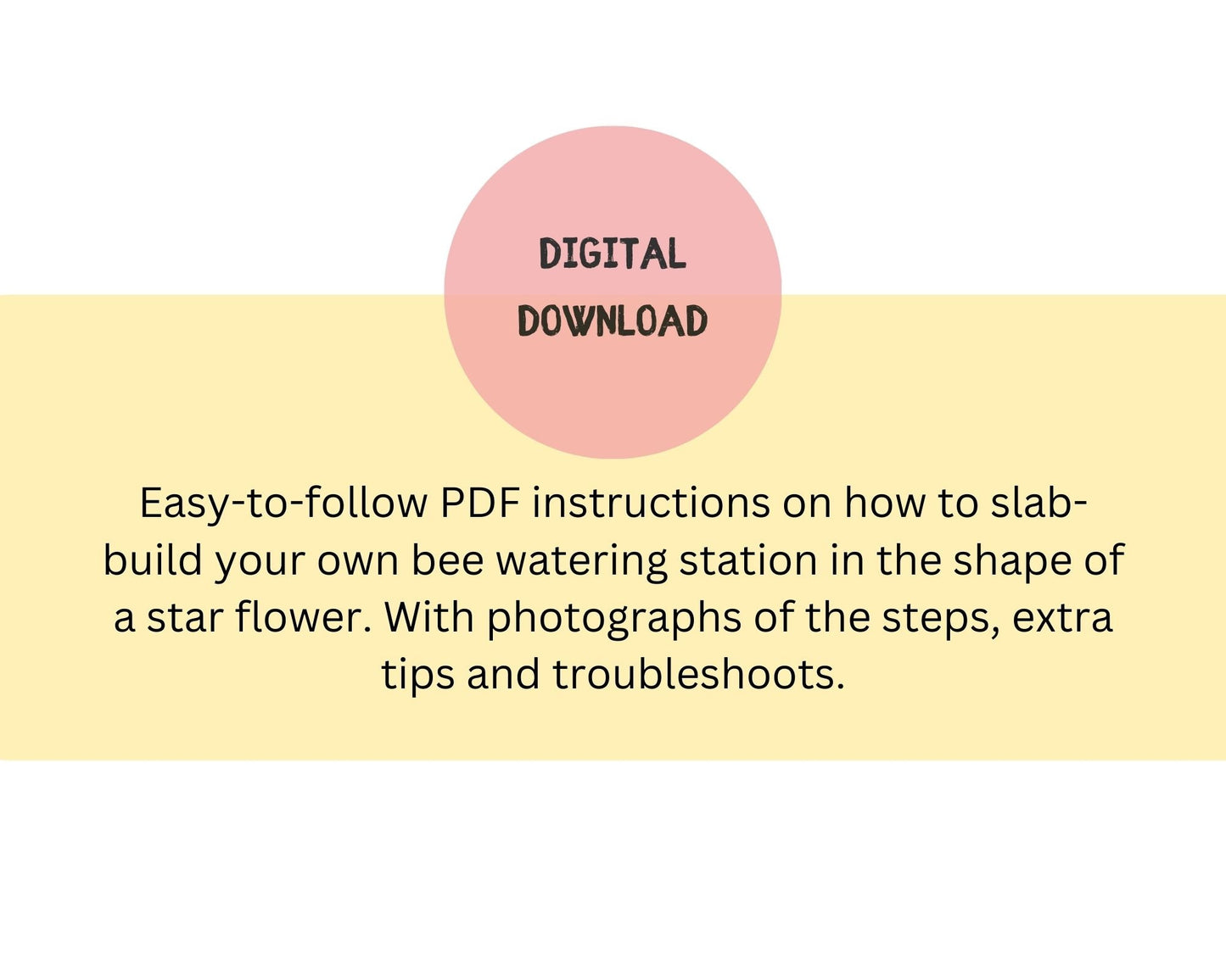 Star Flower Bee Watering Station Template DIY Ceramics Stencil Pottery Crafts ENGLISH