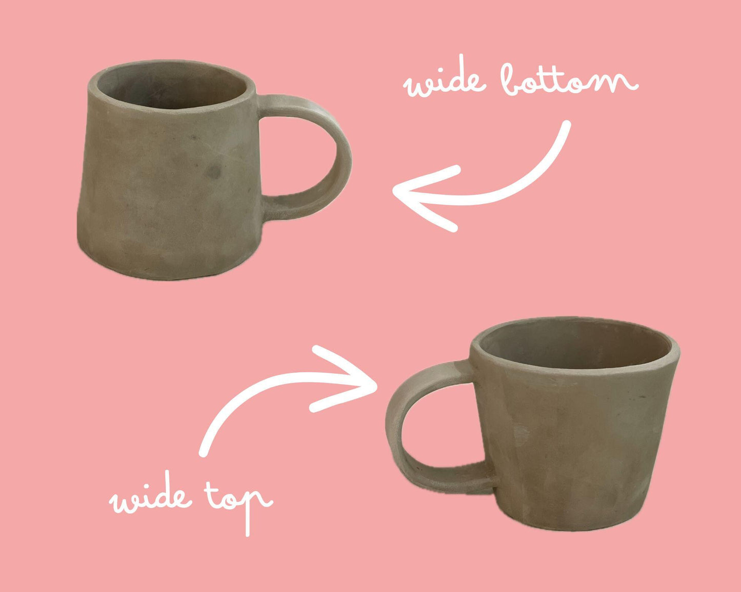 Two mugs in one template! DIY Ceramics Stencil Pottery Crafts ENGLISH