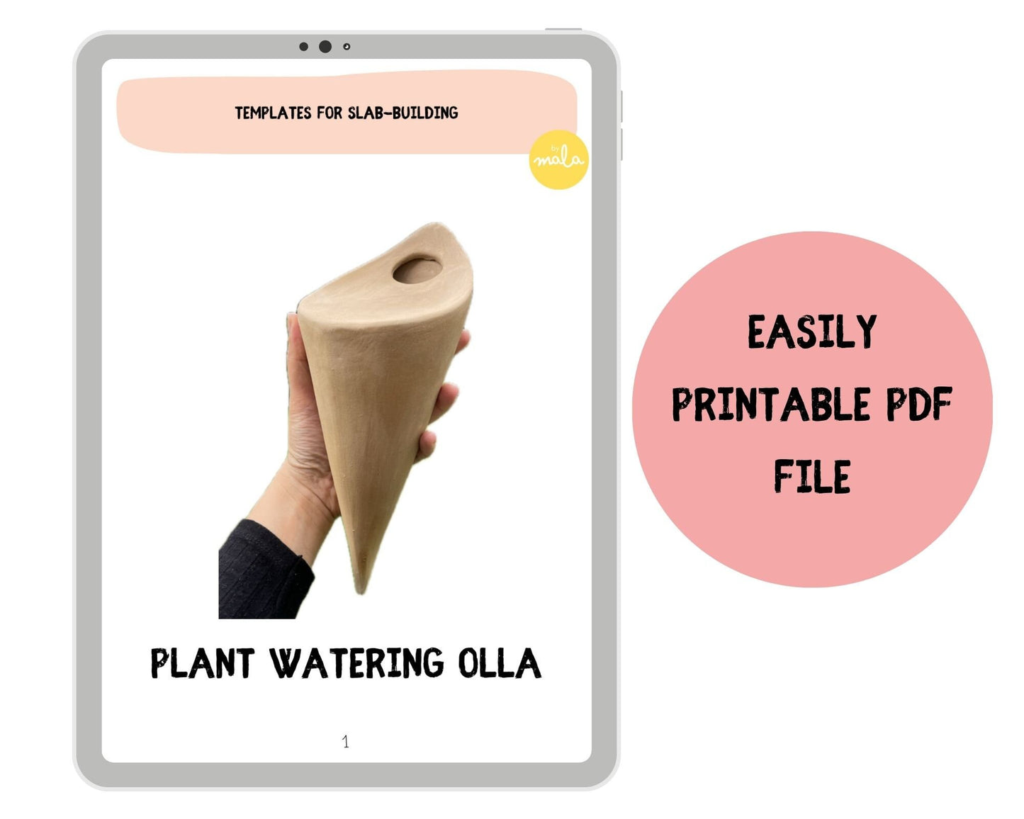 Olla Self-Watering Plants Template DIY Ceramics Stencil Pottery Crafts ENGLISH