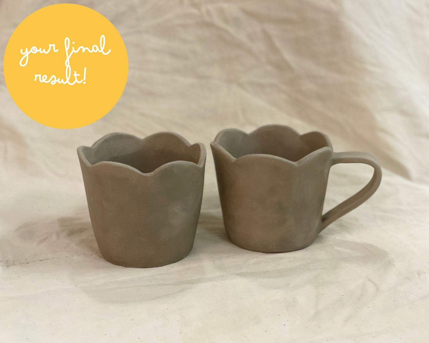 Flower Mug Template DIY Ceramics Stencil Pottery Crafts ENGLISH