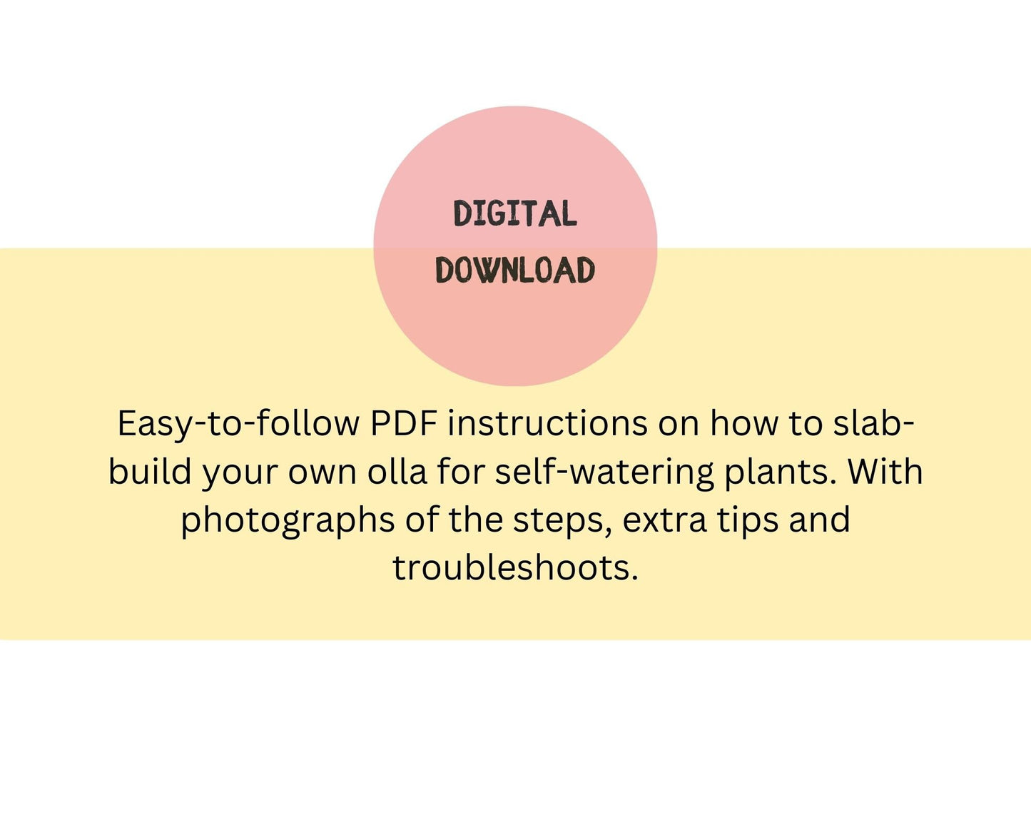 Olla Self-Watering Plants Template DIY Ceramics Stencil Pottery Crafts ENGLISH